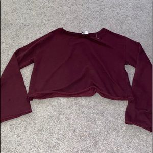 long sleeve crop top